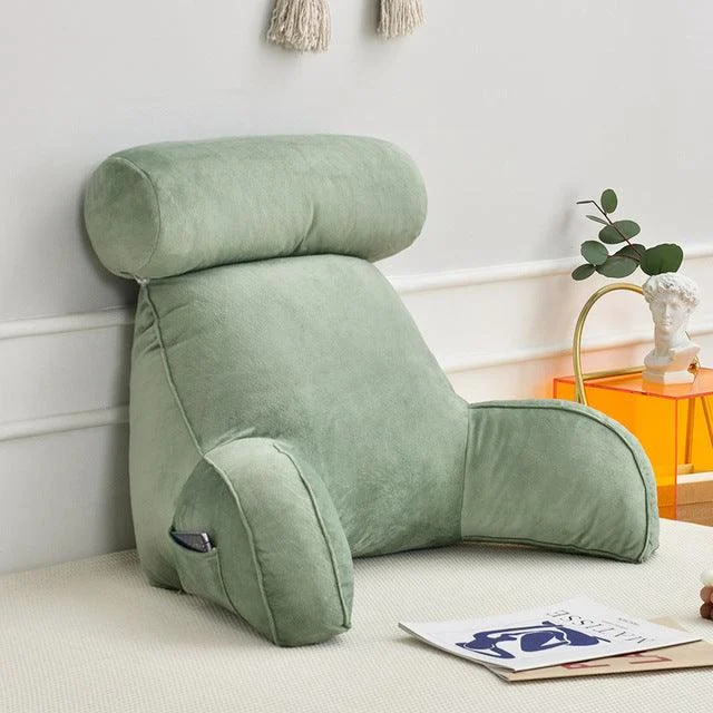 Backrest Pillow With Arms & Adjustable Headrest -  - #tag1#
