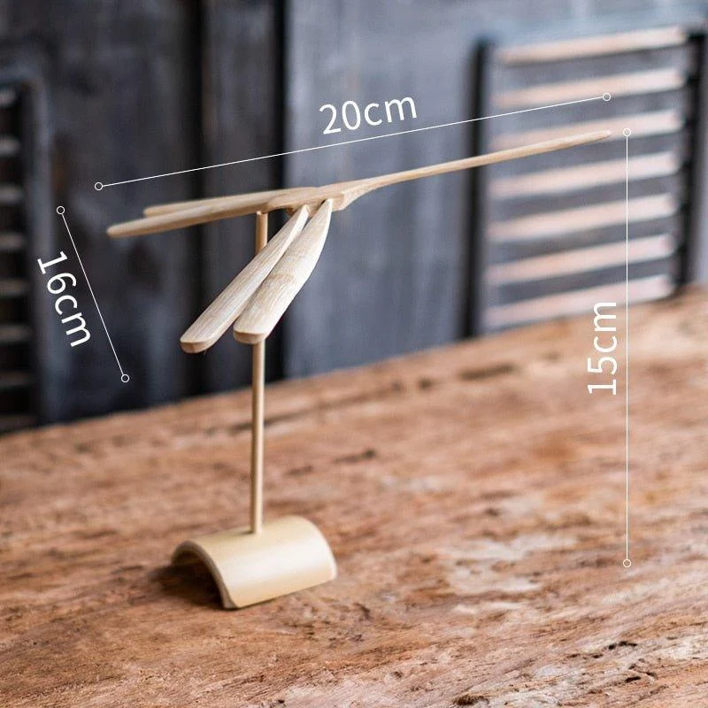 Balance Bamboo Dragonfly Home Decor Sculpture -