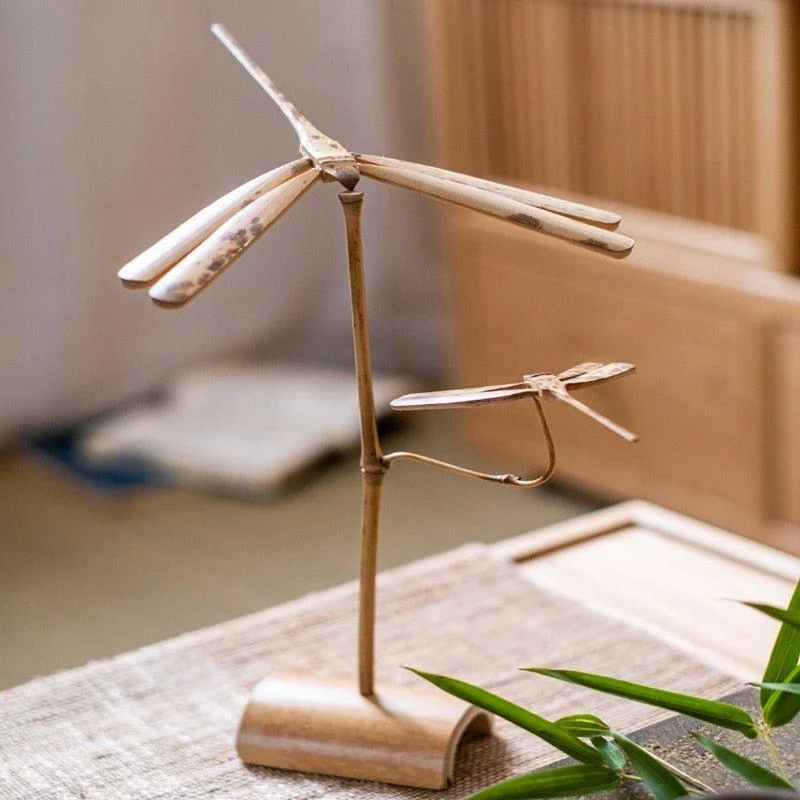 Balance Bamboo Dragonfly Home Decor Sculpture -