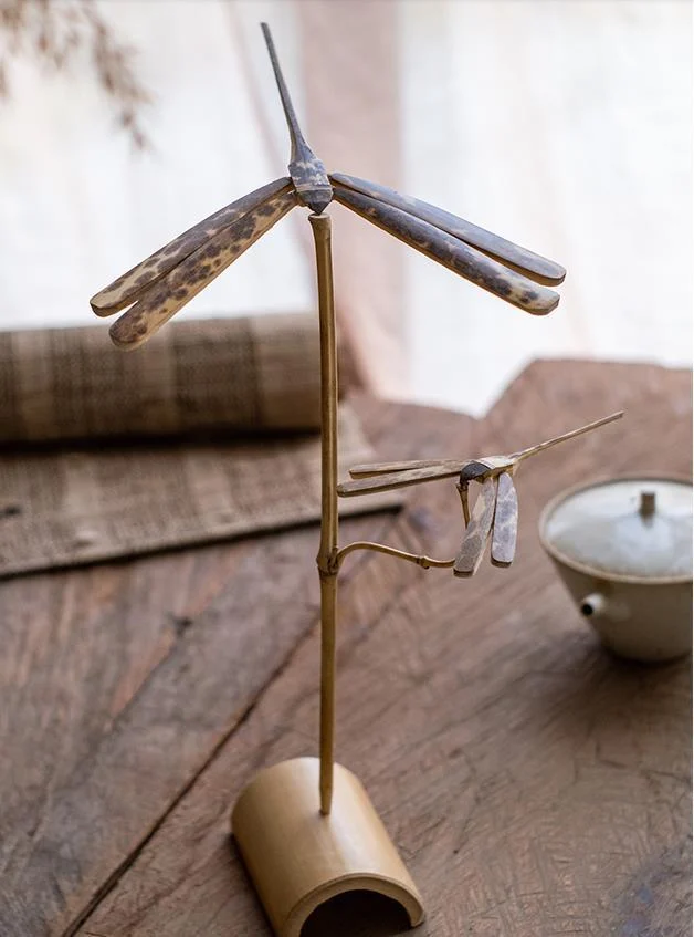 Balance Bamboo Dragonfly Home Decor Sculpture -