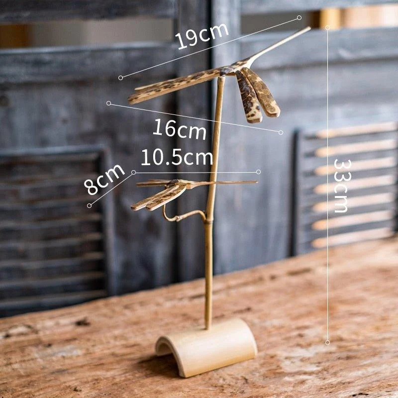 Balance Bamboo Dragonfly Home Decor Sculpture -