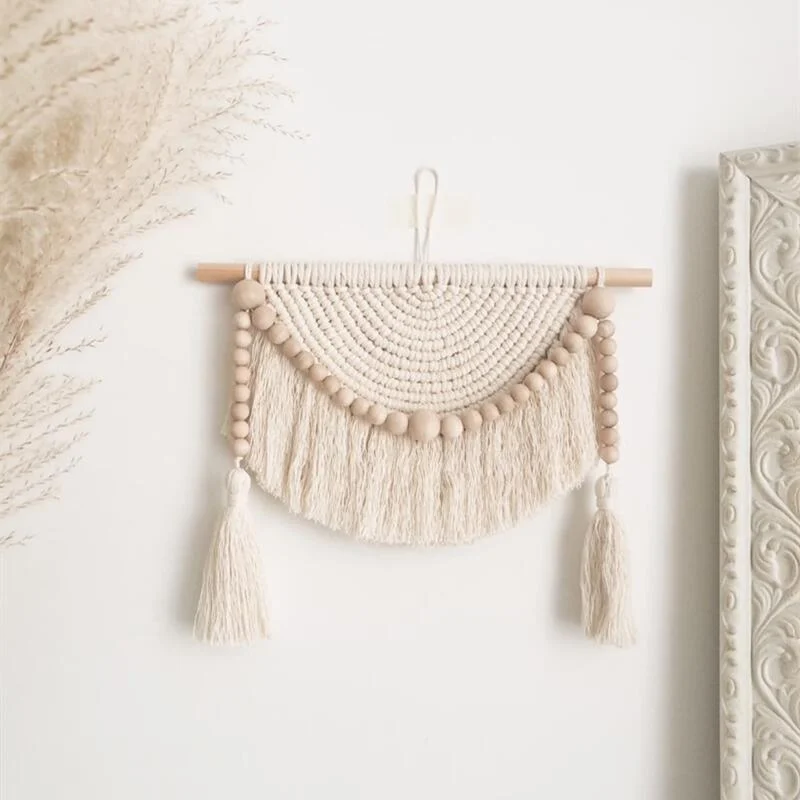 Ball Decor Macrame Cotton Hand-Woven Tapestry -