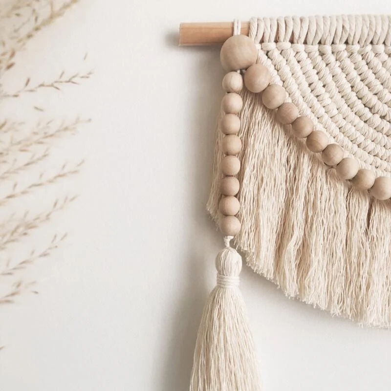 Ball Decor Macrame Cotton Hand-Woven Tapestry -