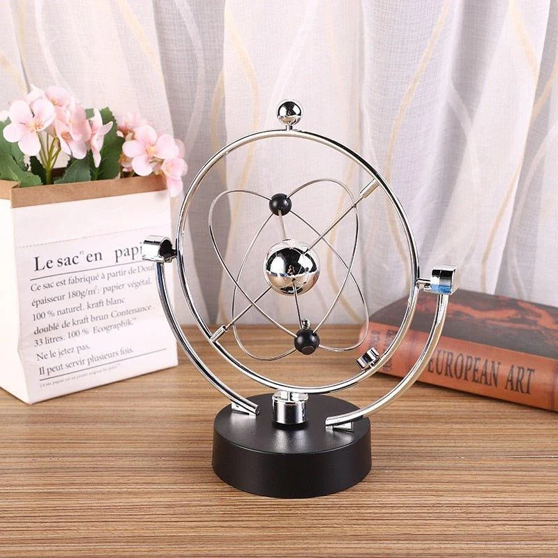 Ball Rotating Perpetual Motion Pendulum Interactive Ornament -