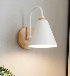 Balle Wood Metal Wall Lamp Sconce