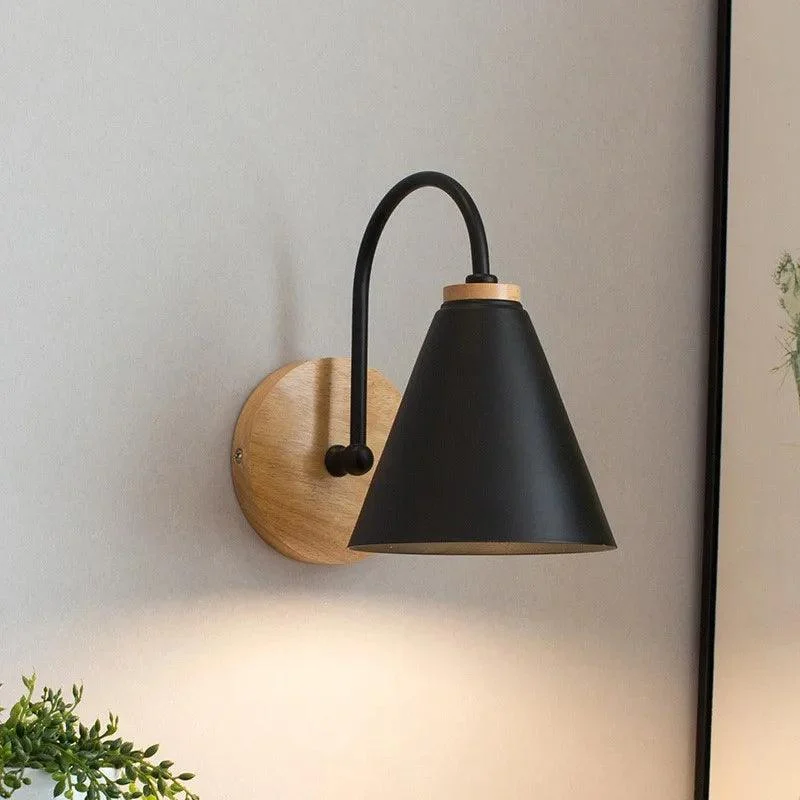 Balle Wood Metal Wall Lamp Sconce -  - #tag1#
