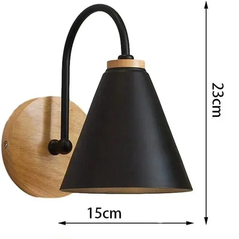 Balle Wood Metal Wall Lamp Sconce -  - #tag1#