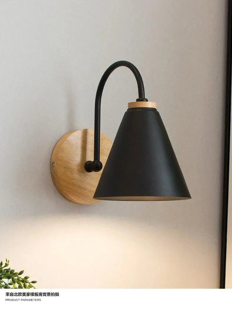 Balle Wood Metal Wall Lamp Sconce -  - #tag1#