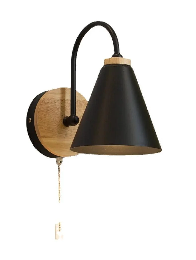 Balle Wood Metal Wall Lamp Sconce -  - #tag1#