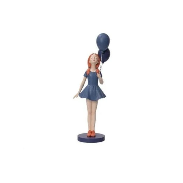 Balloon Girl In Blue Figurine -