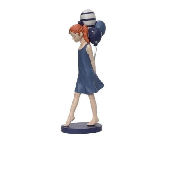 Balloon Girl In Blue Figurine -