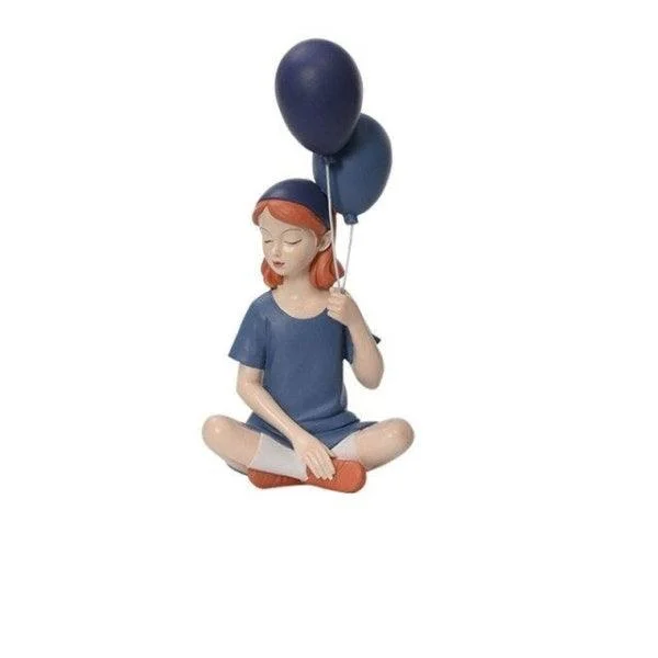 Balloon Girl In Blue Figurine -