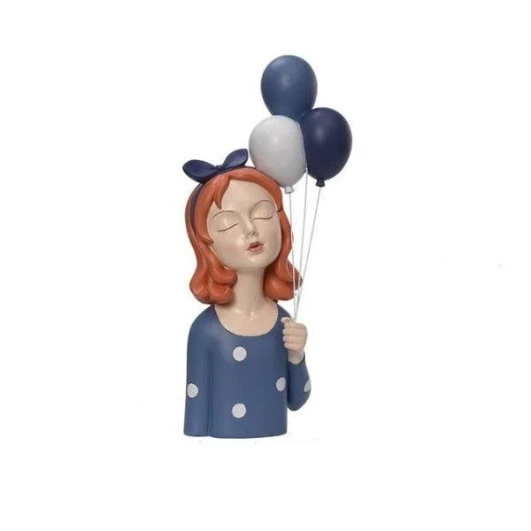 Balloon Girl In Blue Figurine -