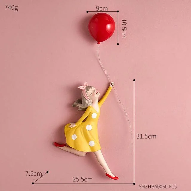 Balloon Girl Wall Decor -  - #tag1#