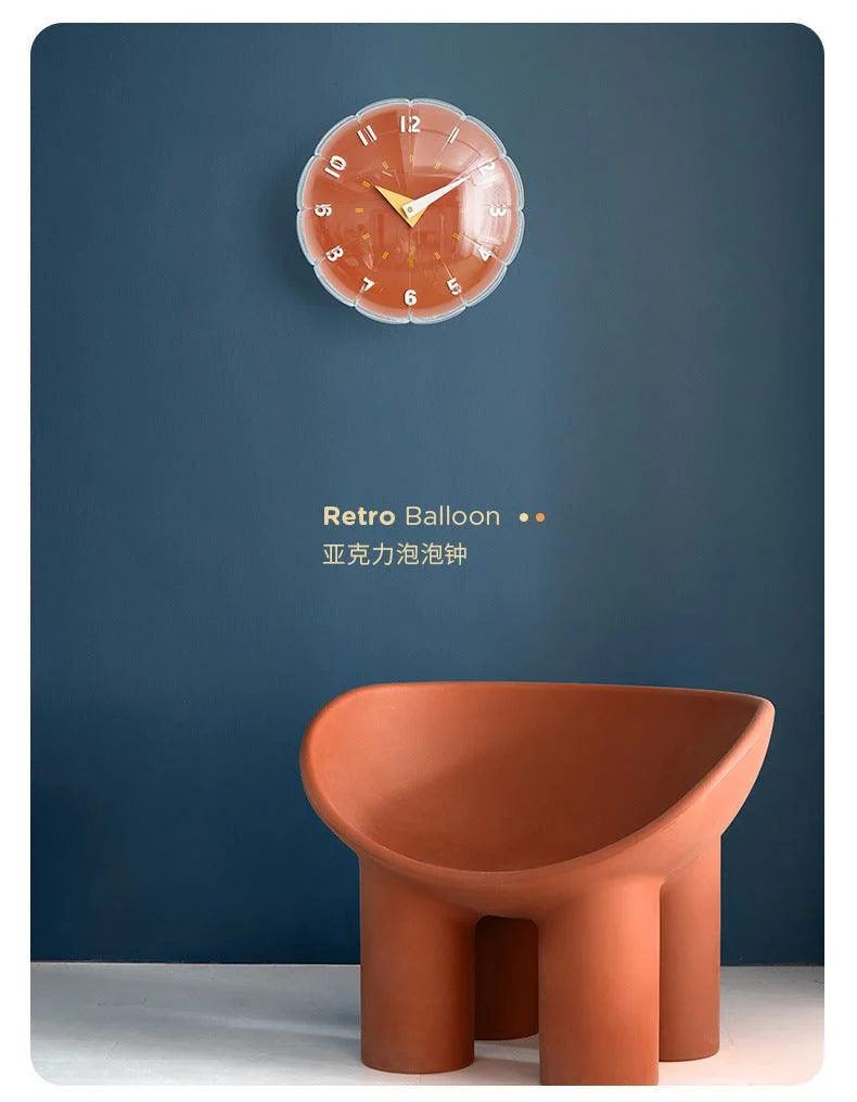 Balloon Shaped Silent Wall Decorative Clock for Kids Bedroom -