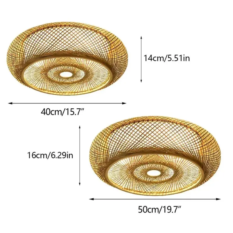 BambooWhisper Bamboo Recessed Ceiling Lamp tag1