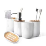 Bamboo Bathroom Set White