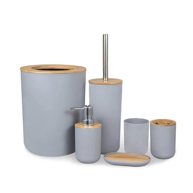 Bamboo Bathroom Set (6Pc) -