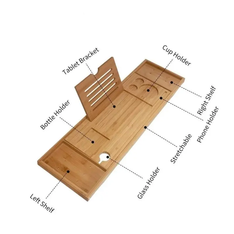 Bamboo Bathtub Tray tag1
