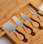 Bamboo Cheese Board with Cutlery tag1