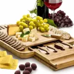 Bamboo Cheese Board with Cutlery tag1