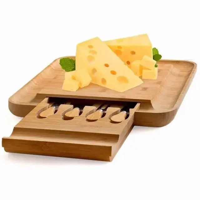 Bamboo Cheese Board with Cutlery -  - #tag1#