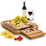 Bamboo Cheese Board with Cutlery tag1