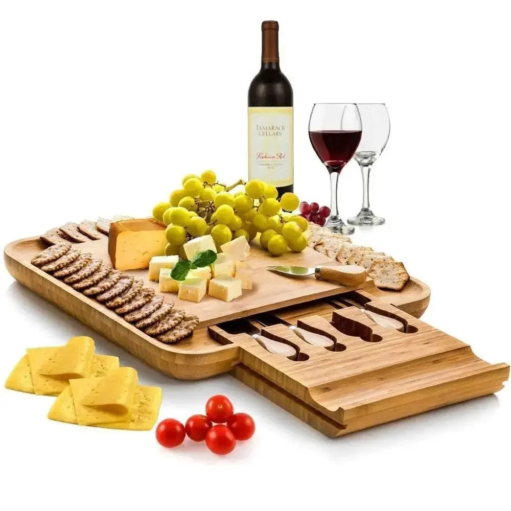 Bamboo Cheese Board with Cutlery -  - #tag1#