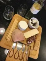 Bamboo Cheese Board with Cutlery tag1