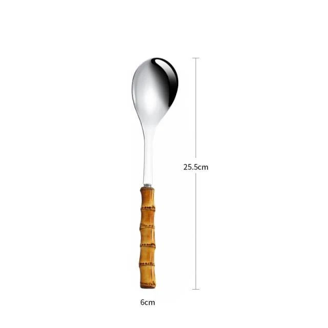 Bamboo Handle Salad Serving Utensils Kitchen Accessories -  - #tag1#