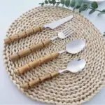 Bamboo Handled Stainless Steel Cutlery Sets