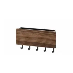 Bamboo Key Holder - Stylish Organizer - Black/White/Bamboo