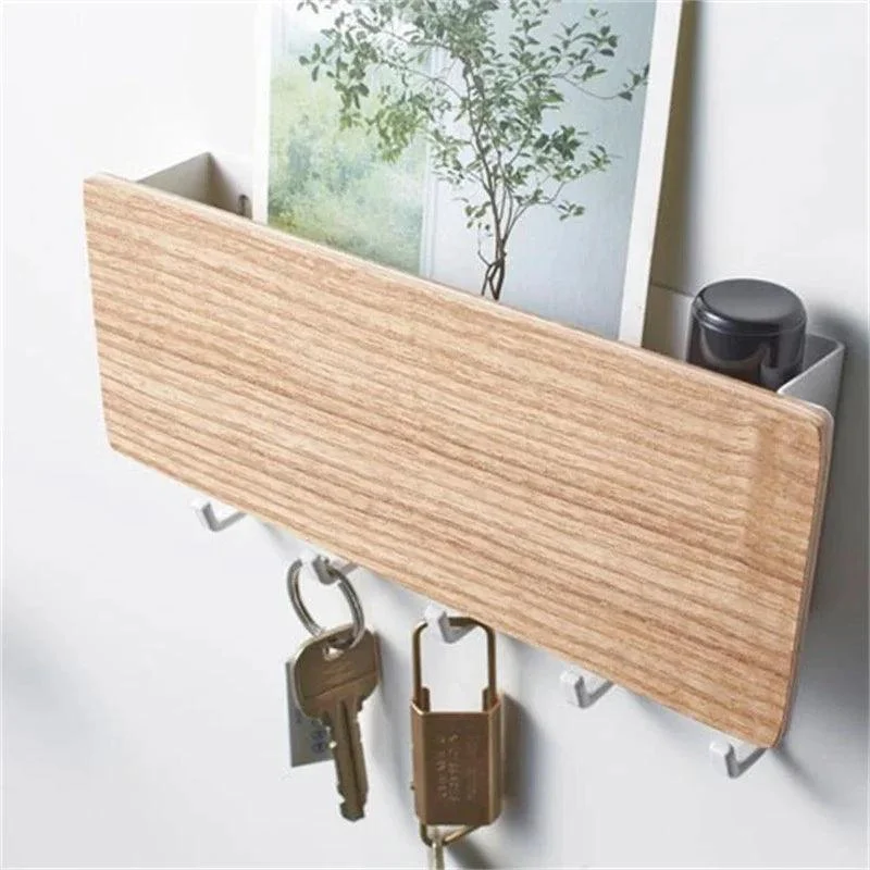 Bamboo Key Holder - Stylish Organizer - Black/White/Bamboo -  - #tag1#