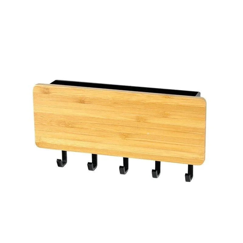 Bamboo Key Holder - Stylish Organizer - Black/White/Bamboo -  - #tag1#