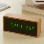 Bamboo LED Alarm Clock