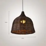 Bamboo Rattan Basket Hanging Lamp for Kitchen tag1