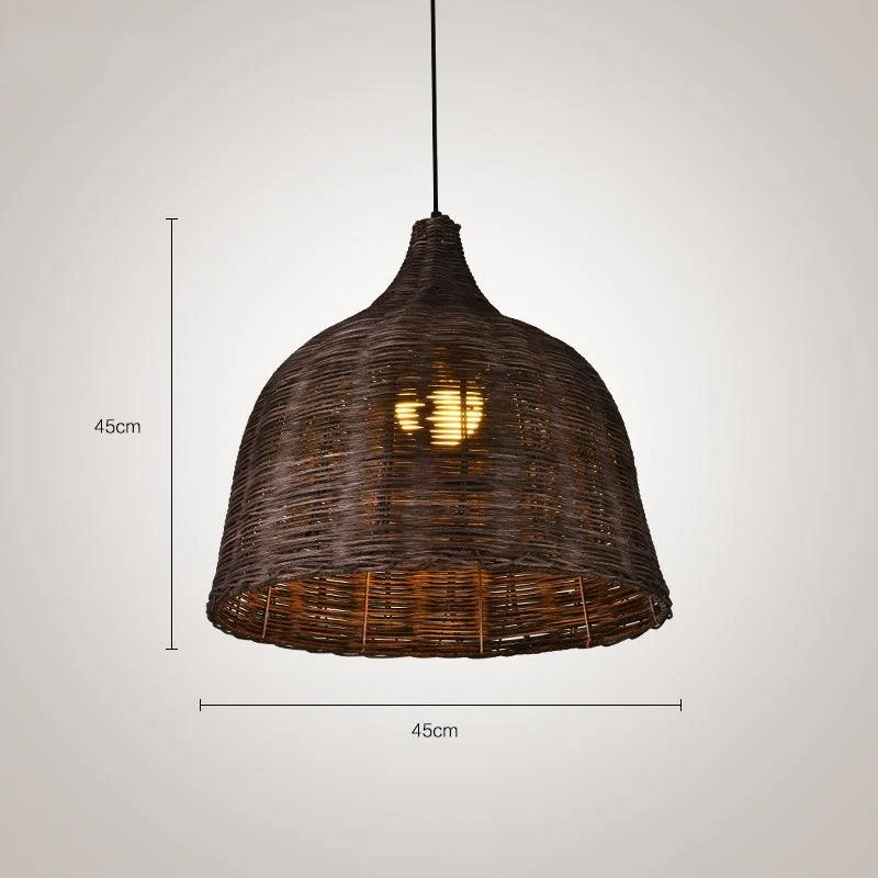 Bamboo Rattan Basket Hanging Lamp for Kitchen -  - #tag1#