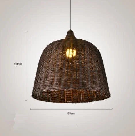 Bamboo Rattan Basket Hanging Lamp for Kitchen -  - #tag1#