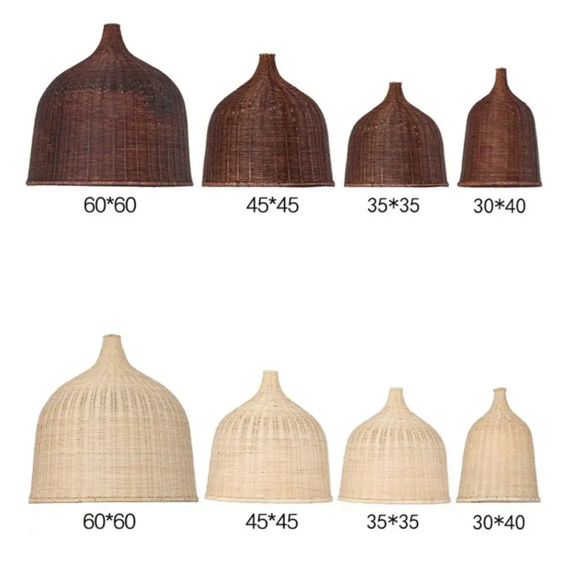 Bamboo Rattan Basket Hanging Lamp for Kitchen tag1