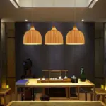 Bamboo Rattan Basket Hanging Lamp for Kitchen tag1