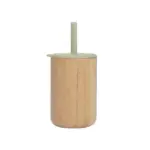 Bamboo Silicon Sippy Cup With Straw tag1