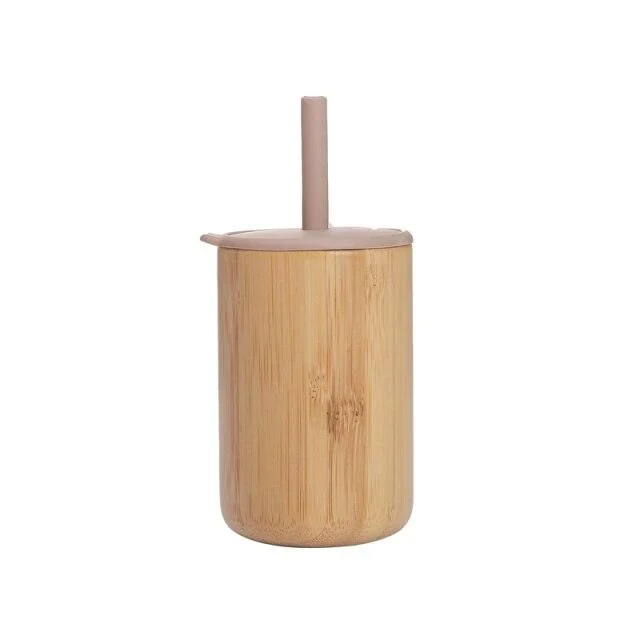Bamboo & Silicon Sippy Cup With Straw -  - #tag1#