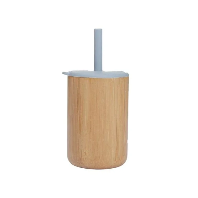 Bamboo & Silicon Sippy Cup With Straw -  - #tag1#