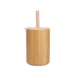 Bamboo Silicon Sippy Cup With Straw tag1