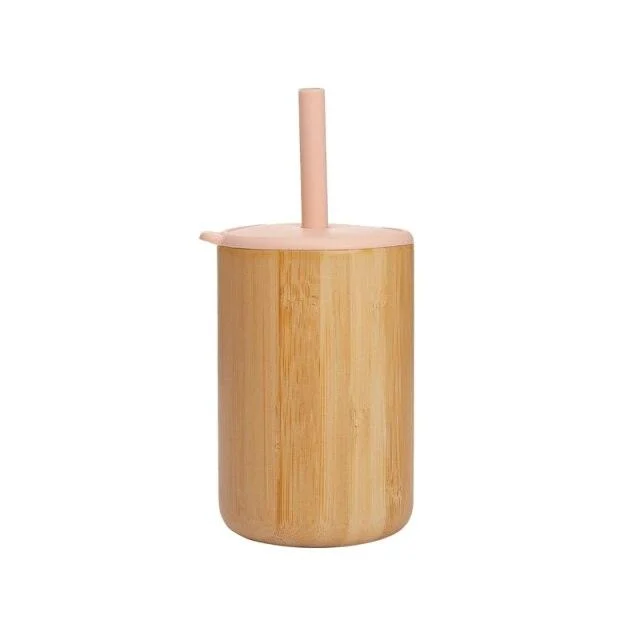 Bamboo & Silicon Sippy Cup With Straw -  - #tag1#