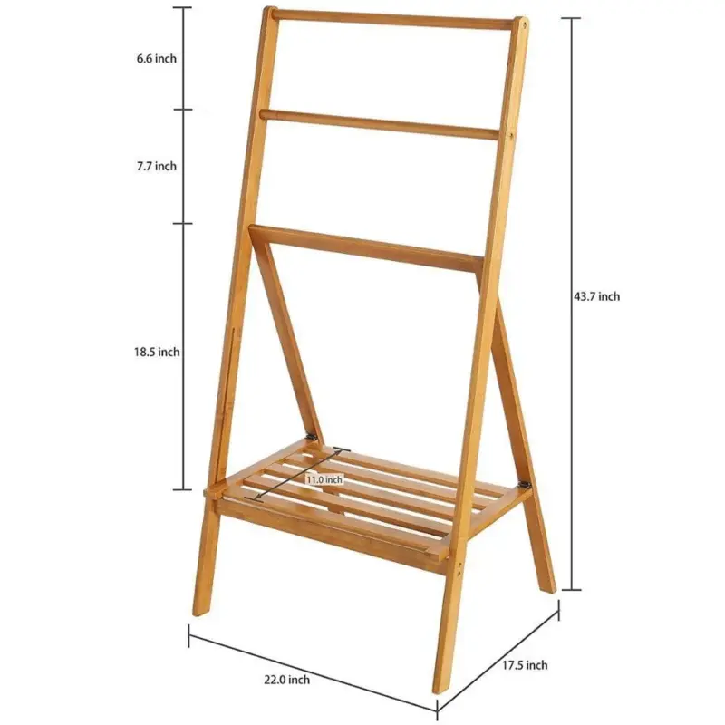 Bamboo Towel Stand tag1