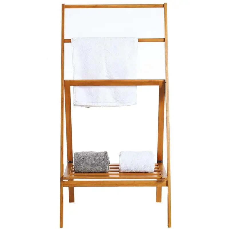 Bamboo Towel Stand tag1