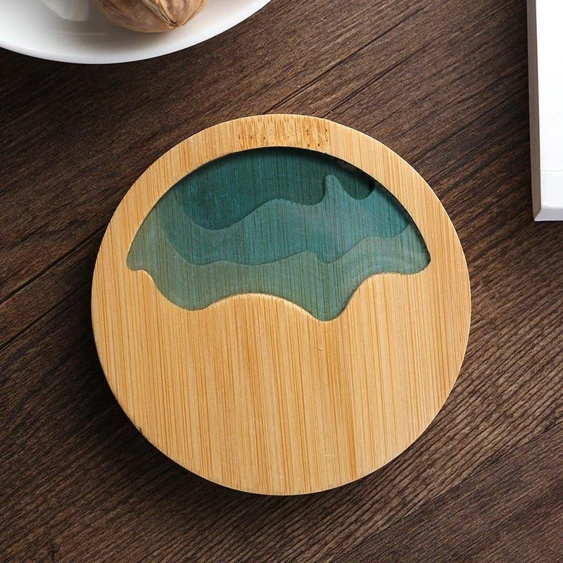 Bamboo Wave Style Tea Coaster -  - #tag1#