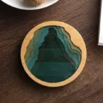 Bamboo Wave Style Tea Coaster tag1