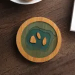 Bamboo Wave Style Tea Coaster tag1